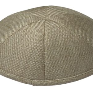 Burlap Kippot Champagne