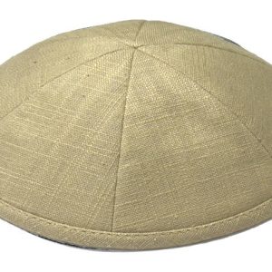 Linen Kippot Champagne